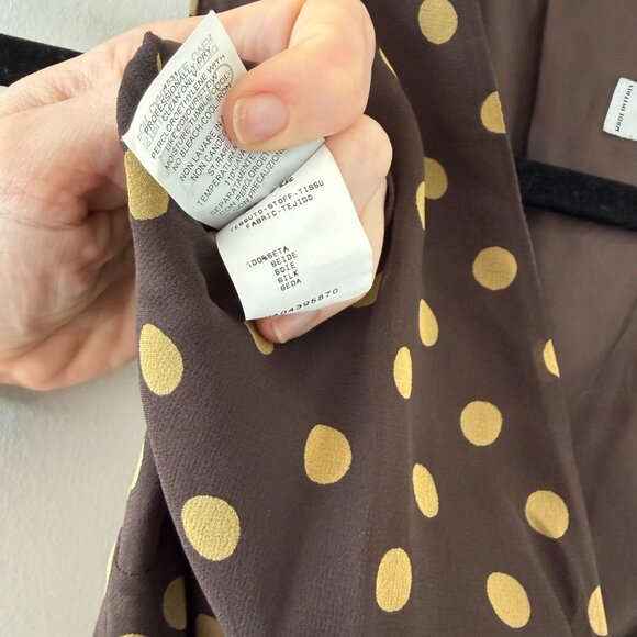 Rare Vintage 100% Silk, Made in Italy Moschino Cheap & Chic Polkadot Dress - Picture 9 of 9